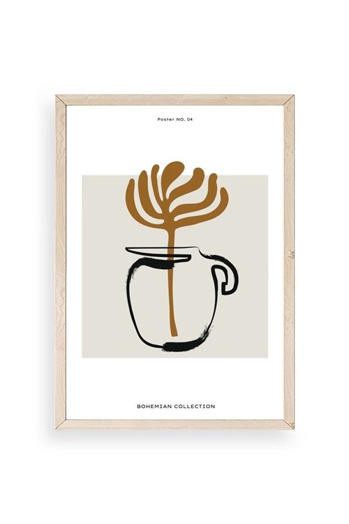 Kahve Ahşap Çerçeveli Tablo 50 x 70