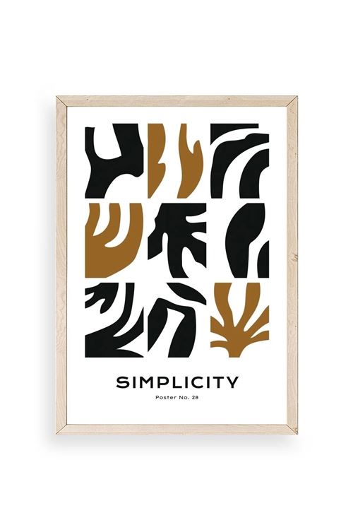 Soyut Poster Ahşap Çerçeveli Tablo 30 x 42