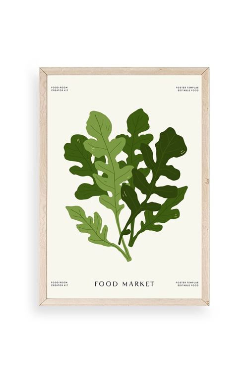 Yaprak Ahşap Çerçeveli Tablo 23 x 30