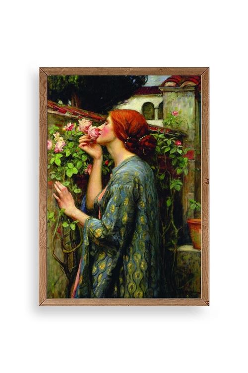 Kadın Ahşap Çerçeveli Tablo 50 x 70