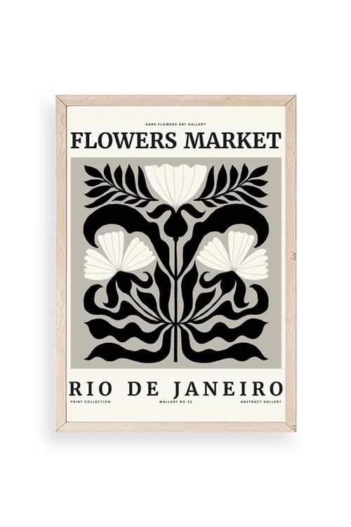 Çiçek Ahşap Çerçeveli Tablo 17 x 23