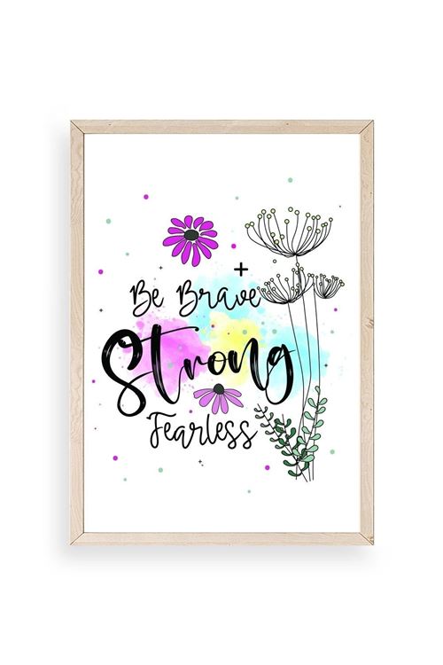 Motto Ahşap Çerçeveli Tablo 17 x 23