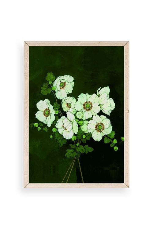 Çiçekler Ahşap Çerçeveli Tablo 23 x 30