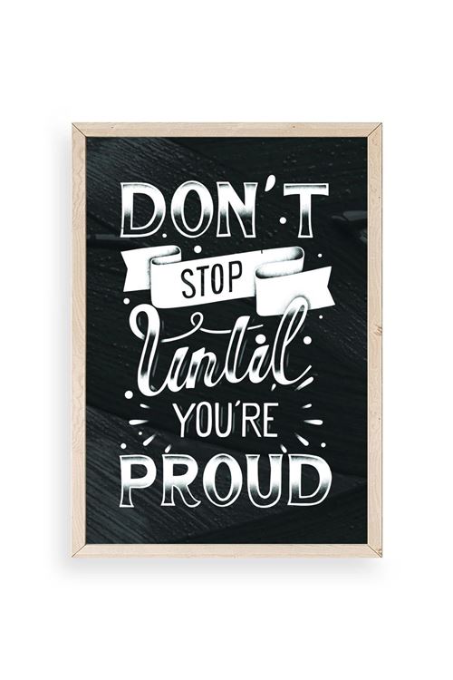 Motto Ahşap Çerçeveli Tablo 23 x 30