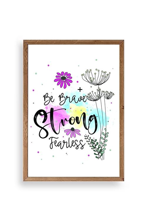 Motto Ahşap Çerçeveli Tablo 23 x 30