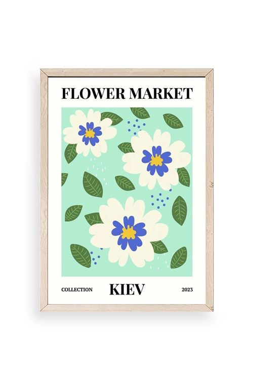 Çiçek Ahşap Çerçeveli Tablo 30 x 42