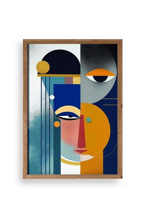 Modern Ahşap Çerçeveli Tablo 50 x 70