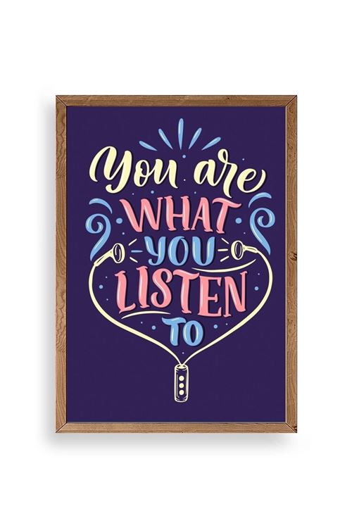 Motto Ahşap Çerçeveli Tablo 23 x 30