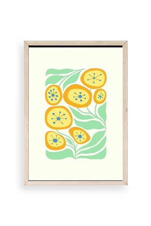 Çiçek Ahşap Çerçeveli Tablo 23 x 30