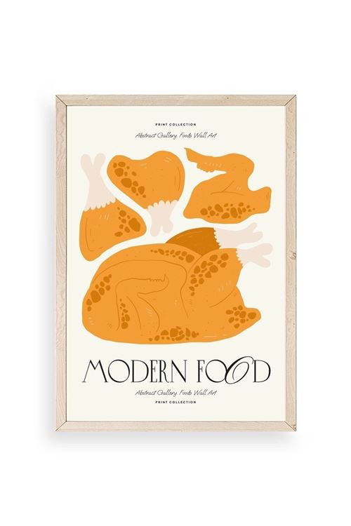 Tavuk Ahşap Çerçeveli Tablo 17 x 23