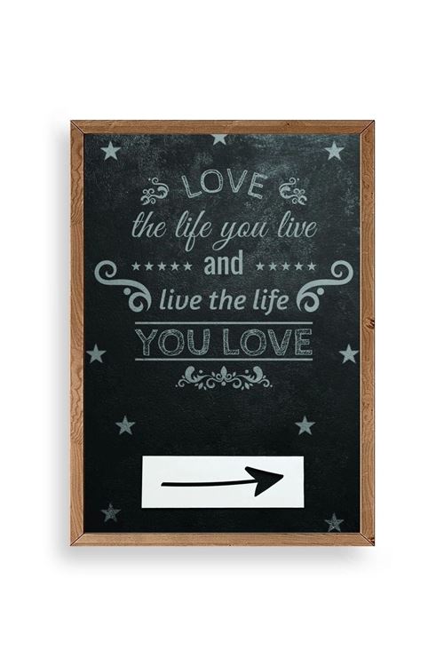 Motto Ahşap Çerçeveli Tablo 50 x 70