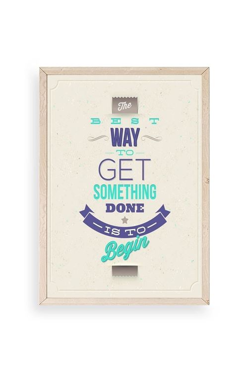 Motto Ahşap Çerçeveli Tablo 17 x 23