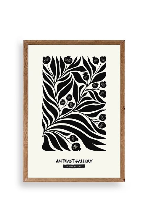 Soyut Ahşap Çerçeveli Tablo 30 x 42