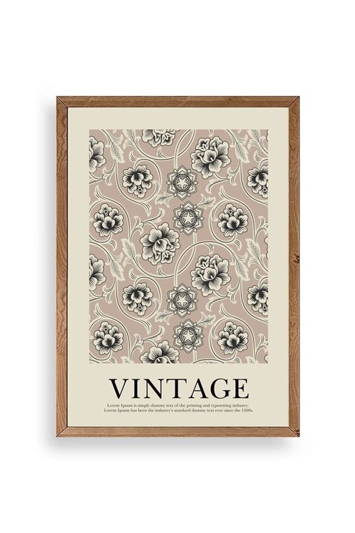 Vintage Ahşap Çerçeveli Tablo 30 x 42