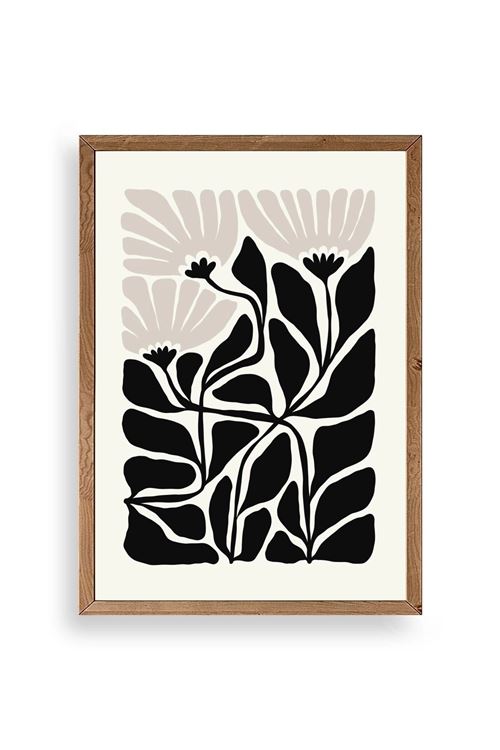 Çiçek Ahşap Çerçeveli Tablo 17 x 23