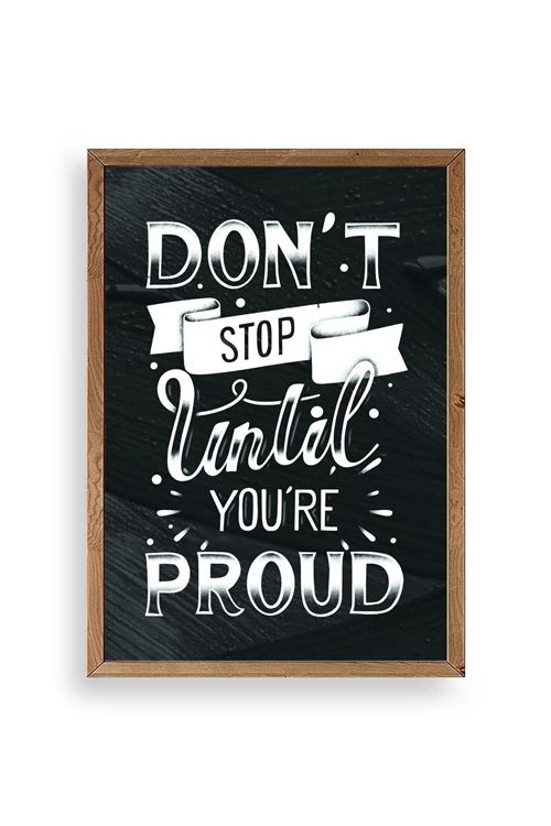 Motto Ahşap Çerçeveli Tablo 50 x 70