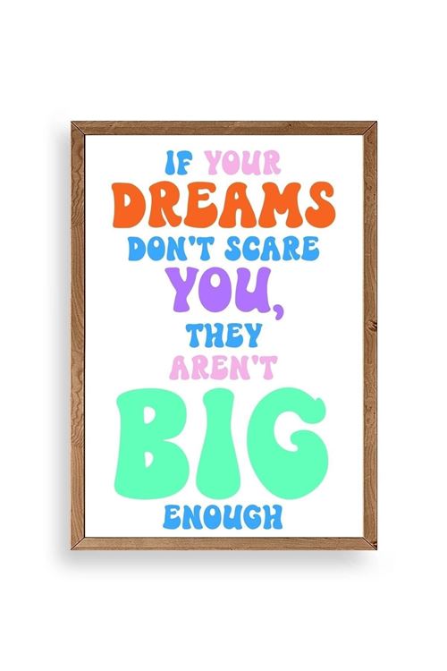 Motto Ahşap Çerçeveli Tablo 50 x 70