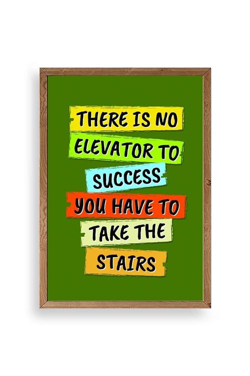 Motto Ahşap Çerçeveli Tablo 17 x 23