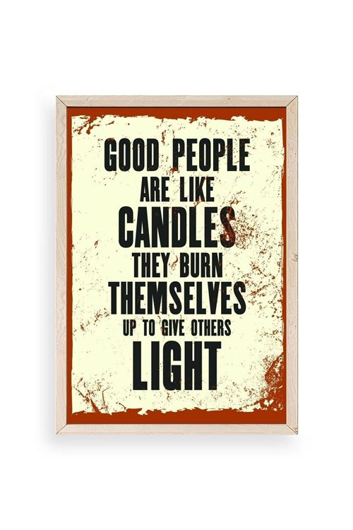 Motto Ahşap Çerçeveli Tablo 17 x 23