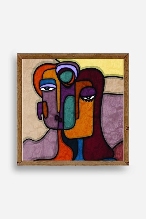 Soyut Kadın Ahşap Çerçeveli Tablo 17 x 23