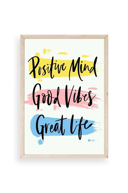 Motto Ahşap Çerçeveli Tablo 17 x 23