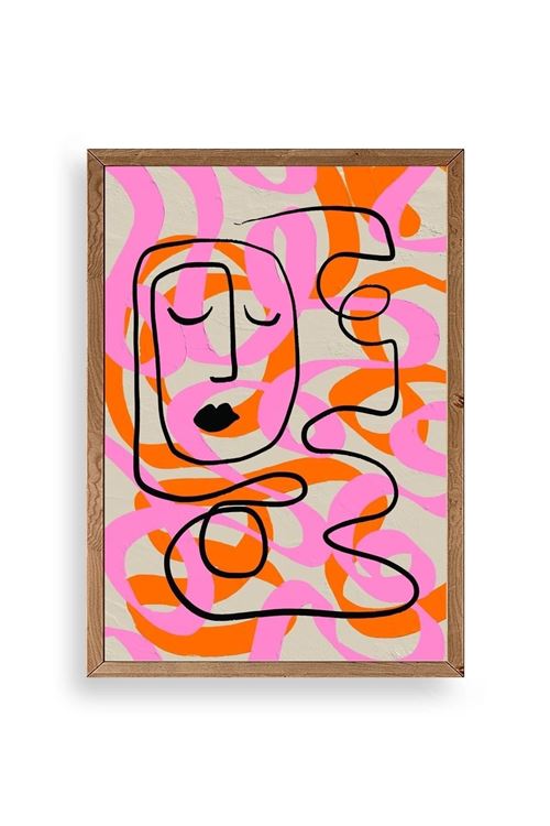 Soyut Ahşap Çerçeveli Tablo 23 x 30