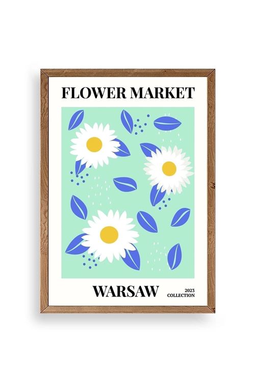 Çiçek Ahşap Çerçeveli Tablo 50 x 70