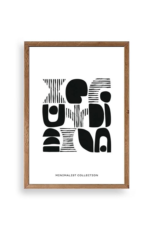 Soyut Ahşap Çerçeveli Tablo 50 x 70