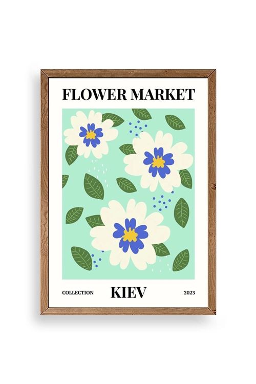 Çiçek Ahşap Çerçeveli Tablo 23 x 30