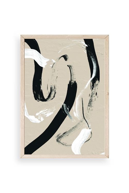 Soyut Ahşap Çerçeveli Tablo 17 x 23