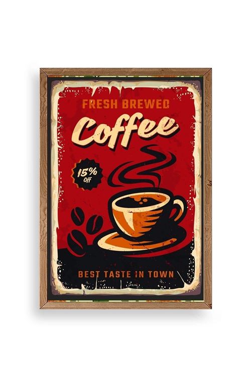 Kahve Ahşap Çerçeveli Tablo 30 x 42