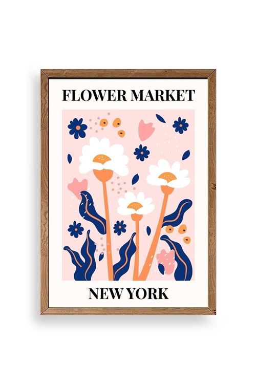 Çiçek Ahşap Çerçeveli Tablo 50 x 70