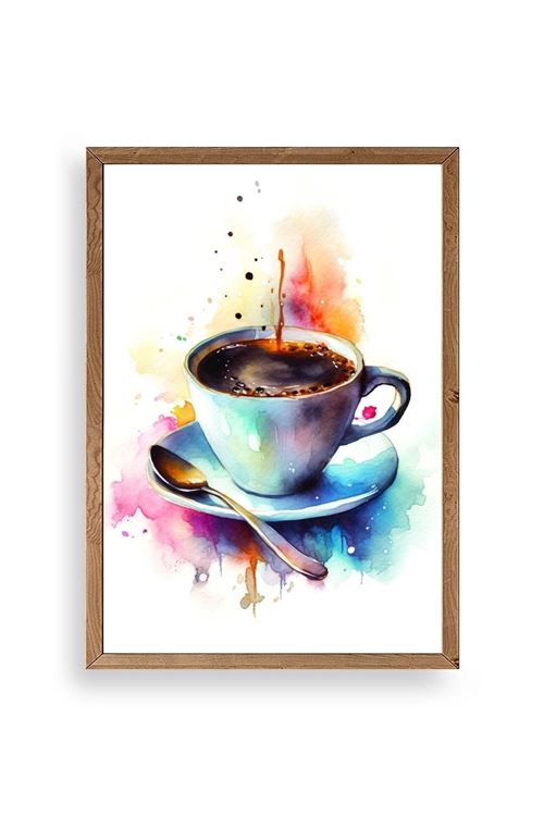 Kahve Ahşap Çerçeveli Tablo 50 x 70