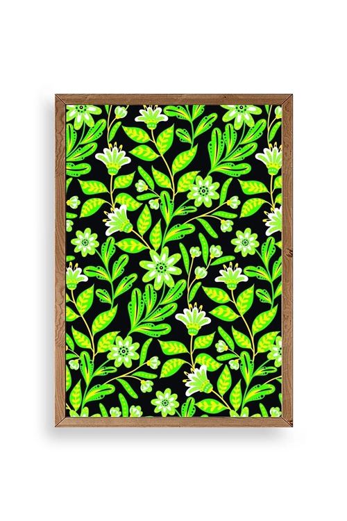 Yapraklar Ahşap Çerçeveli Tablo 50 x 70