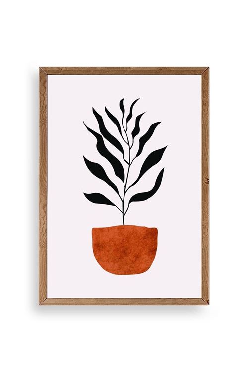 Saksı Ahşap Çerçeveli Tablo 30 x 42