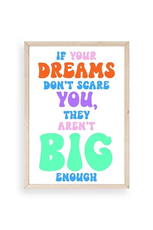 Motto Ahşap Çerçeveli Tablo 23 x 30