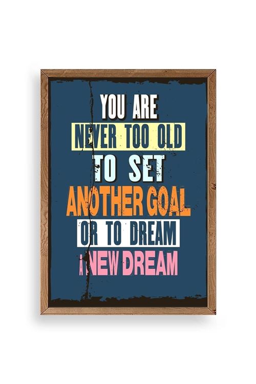 Motto Ahşap Çerçeveli Tablo 17 x 23