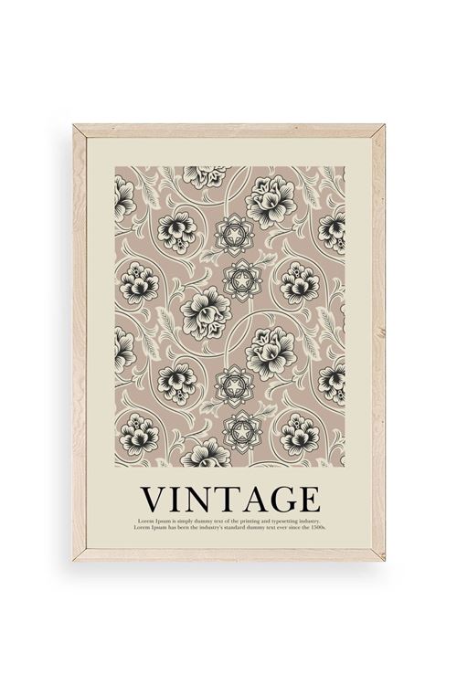 Vintage Ahşap Çerçeveli Tablo 17 x 23