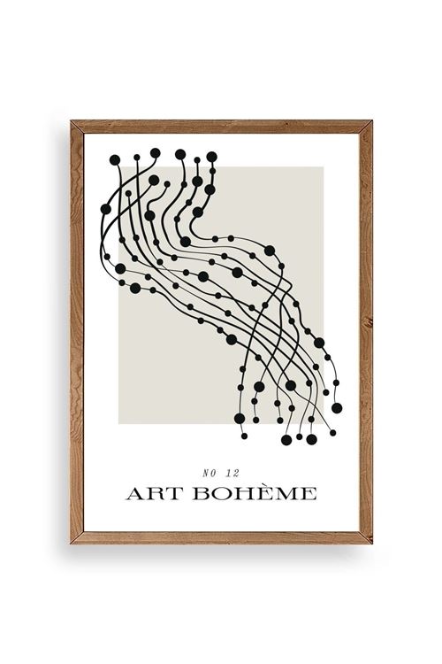 Soyut Ahşap Çerçeveli Tablo 23 x 30