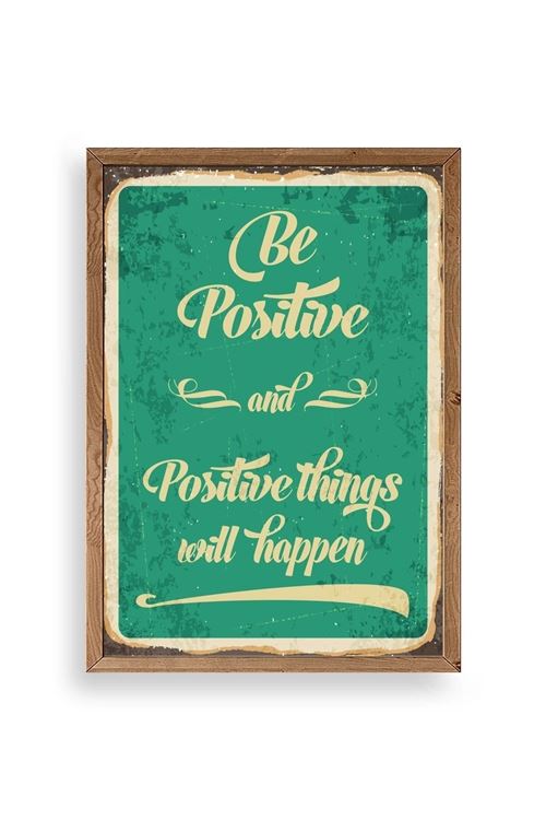 Motto Ahşap Çerçeveli Tablo 23 x 30