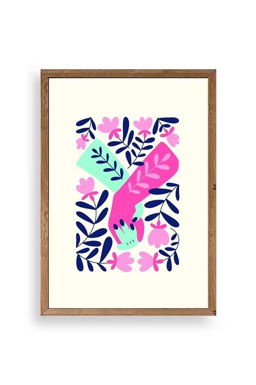 Soyut Ahşap Çerçeveli Tablo 23 x 30