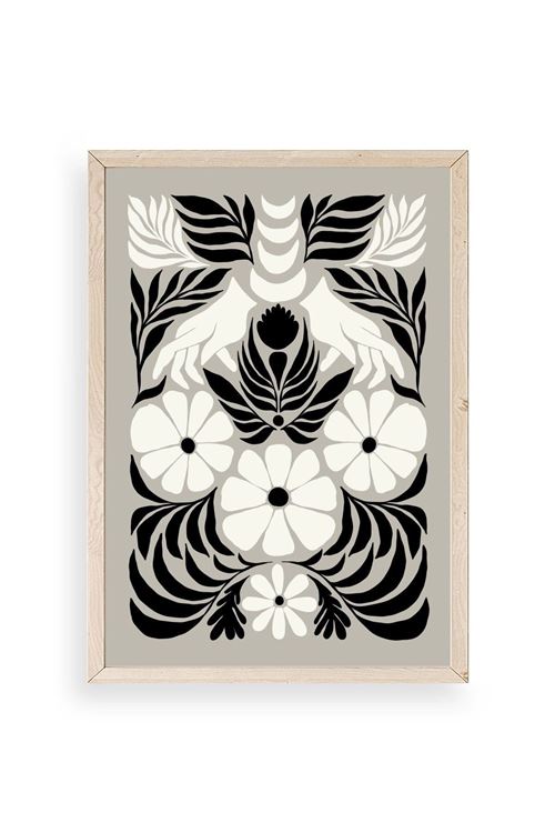 Çiçek Ahşap Çerçeveli Tablo 23 x 30