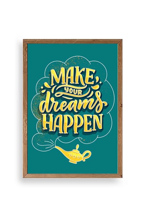 Motto Ahşap Çerçeveli Tablo 30 x 42