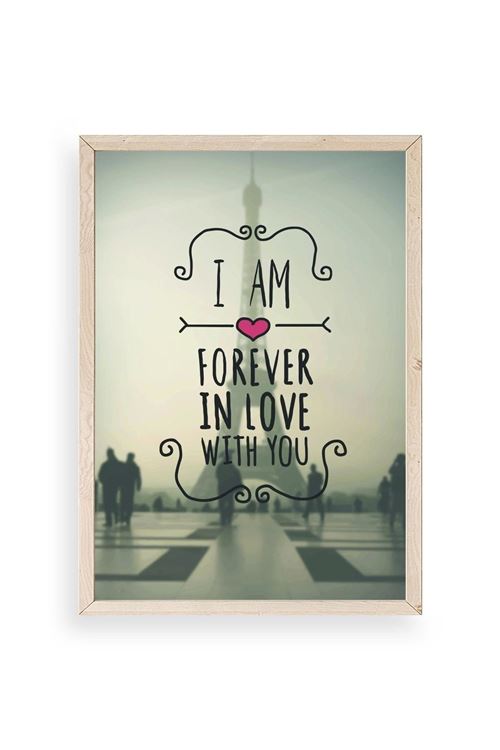 Motto Ahşap Çerçeveli Tablo 23 x 30