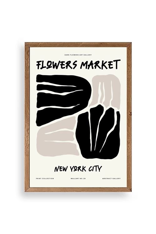 Çiçek Ahşap Çerçeveli Tablo 17 x 23