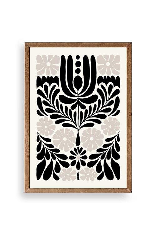 Çiçek Ahşap Çerçeveli Tablo 17 x 23