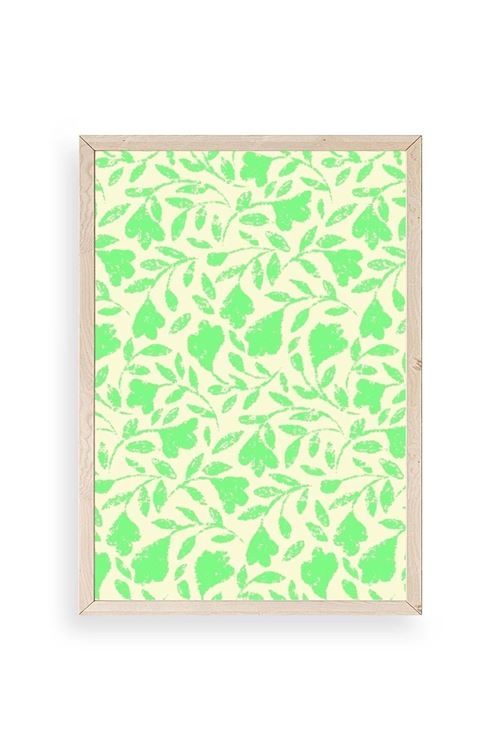 Yapraklar Ahşap Çerçeveli Tablo 30 x 42