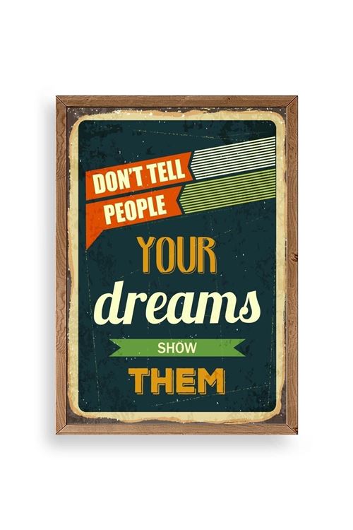 Motto Ahşap Çerçeveli Tablo 50 x 70