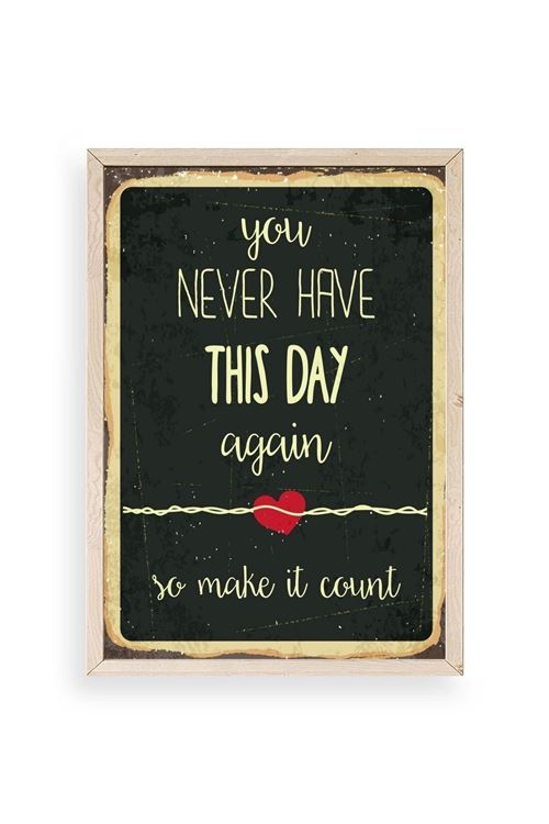 Motto Ahşap Çerçeveli Tablo 50 x 70