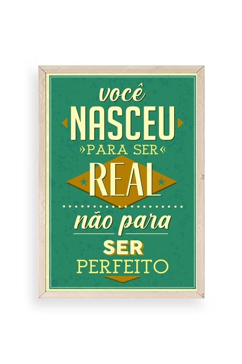 Motto Ahşap Çerçeveli Tablo 23 x 30